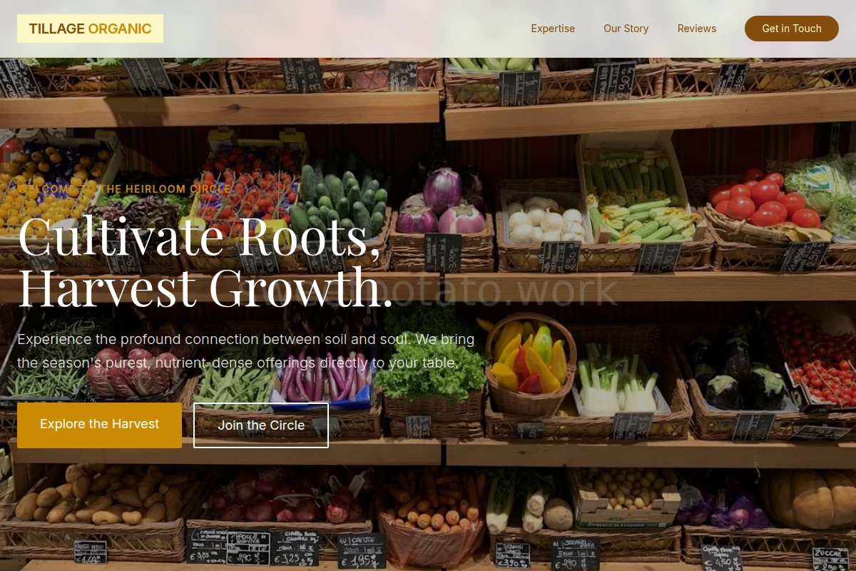 Tillage Organic Food